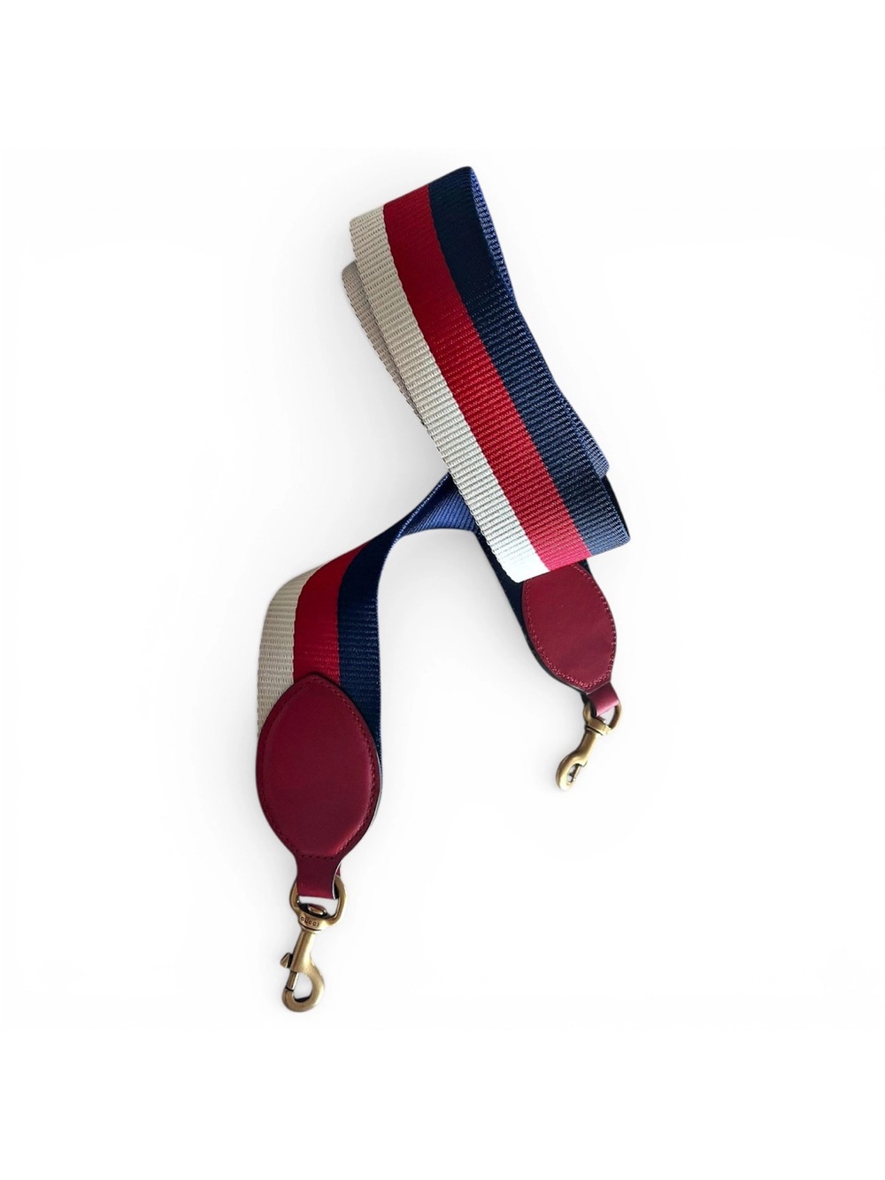 Authentic gucci Striped Navy, Red & White Adjustable Bag Strap